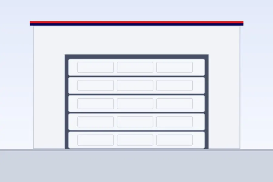 Sliding barrier panel across a vehicle lane at a business park entrance